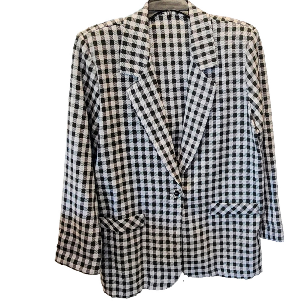 CAMEO & CO CHECKED BLAZER/JACKET